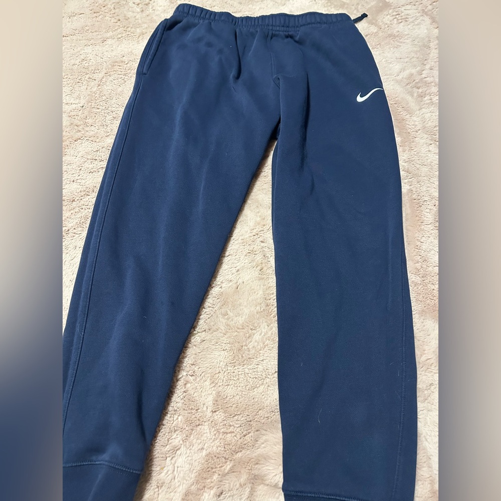 Nike Kids Navy Swoosh Fleece Joggers